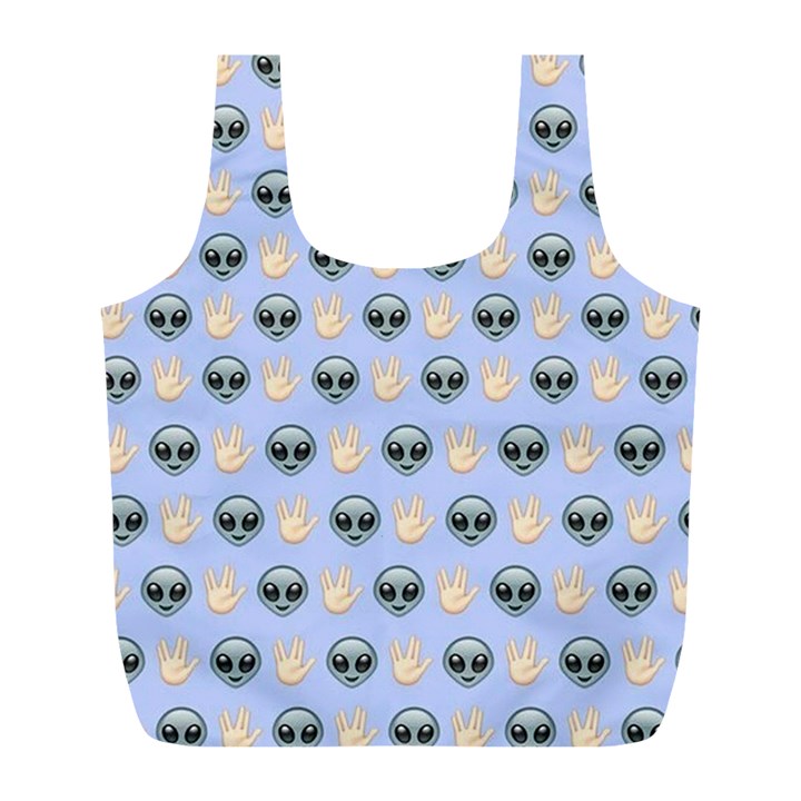 Alien Pattern Full Print Recycle Bags (L) 