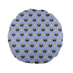 Alien Pattern Standard 15  Premium Flano Round Cushions by Sapixe