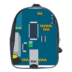 Amphisbaena Two Platform Dtn Node Vector File School Bag (large) by Sapixe