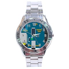 Amphisbaena Two Platform Dtn Node Vector File Stainless Steel Analogue Watch by Sapixe