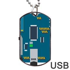 Amphisbaena Two Platform Dtn Node Vector File Dog Tag Usb Flash (one Side) by Sapixe