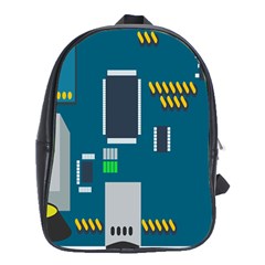 Amphisbaena Two Platform Dtn Node Vector File School Bag (xl) by Sapixe