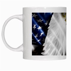 American Eagle Flag Sticker Symbol Of The Americans White Mugs by Sapixe