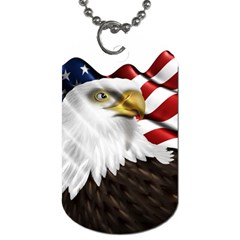 American Eagle Flag Sticker Symbol Of The Americans Dog Tag (one Side) by Sapixe