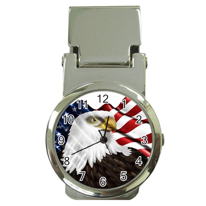 American Eagle Flag Sticker Symbol Of The Americans Money Clip Watches