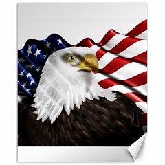 American Eagle Flag Sticker Symbol Of The Americans Canvas 16  X 20   by Sapixe