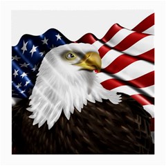 American Eagle Flag Sticker Symbol Of The Americans Medium Glasses Cloth (2-side) by Sapixe