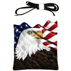 American Eagle Flag Sticker Symbol Of The Americans Shoulder Sling Bags by Sapixe