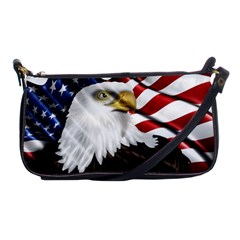 American Eagle Flag Sticker Symbol Of The Americans Shoulder Clutch Bags by Sapixe