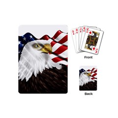 American Eagle Flag Sticker Symbol Of The Americans Playing Cards (mini)  by Sapixe