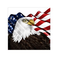 American Eagle Flag Sticker Symbol Of The Americans Small Satin Scarf (square) by Sapixe