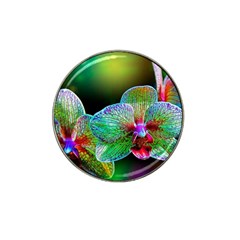 Alien Orchids Floral Art Photograph Hat Clip Ball Marker (4 Pack) by Sapixe