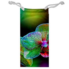 Alien Orchids Floral Art Photograph Jewelry Bag by Sapixe