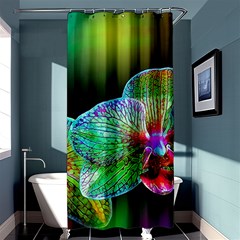 Alien Orchids Floral Art Photograph Shower Curtain 36  X 72  (stall)  by Sapixe