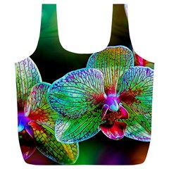 Alien Orchids Floral Art Photograph Full Print Recycle Bags (l)  by Sapixe