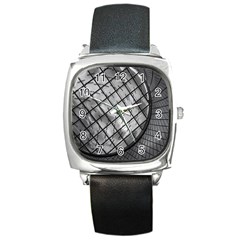 Architecture Roof Structure Modern Square Metal Watch by Sapixe