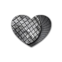 Architecture Roof Structure Modern Rubber Coaster (heart)  by Sapixe