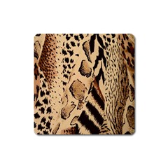 Animal Fabric Patterns Square Magnet by Sapixe