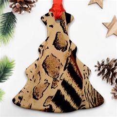 Animal Fabric Patterns Christmas Tree Ornament (two Sides)