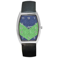 Arrow Texture Background Pattern Barrel Style Metal Watch by Sapixe