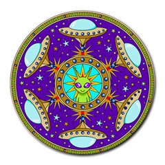 Alien Mandala Round Mousepads