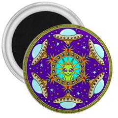 Alien Mandala 3  Magnets