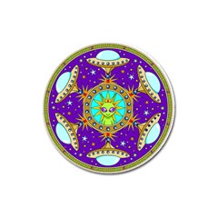 Alien Mandala Magnet 3  (round)