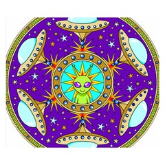 Alien Mandala Double Sided Flano Blanket (small)  by Sapixe