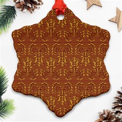 Art Abstract Pattern Snowflake Ornament (two Sides) by Sapixe