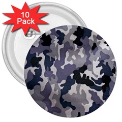 Army Camo Pattern 3  Buttons (10 Pack)  by Sapixe