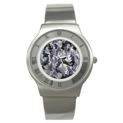 Army Camo Pattern Stainless Steel Watch by Sapixe