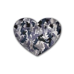 Army Camo Pattern Heart Coaster (4 Pack)  by Sapixe