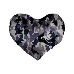 Army Camo Pattern Standard 16  Premium Heart Shape Cushions by Sapixe