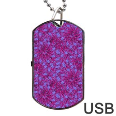 Grunge Texture Pattern Dog Tag Usb Flash (one Side) by dflcprints