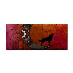 Black Wolf On Decorative Steampunk Moon Cosmetic Storage Cases by FantasyWorld7