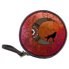 Black Wolf On Decorative Steampunk Moon Classic 20-cd Wallets by FantasyWorld7