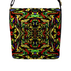 Artwork By Patrick-colorful-19 Flap Messenger Bag (l)  by ArtworkByPatrick