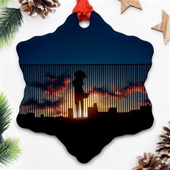 Art Sunset Anime Afternoon Ornament (snowflake) by Sapixe