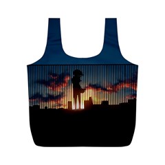 Art Sunset Anime Afternoon Full Print Recycle Bags (m)  by Sapixe