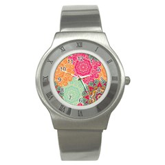 Art Abstract Pattern Stainless Steel Watch by Sapixe