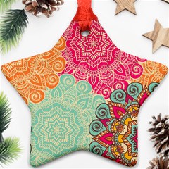 Art Abstract Pattern Star Ornament (two Sides) by Sapixe