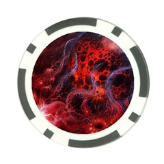 Art Space Abstract Red Line Poker Chip Card Guard (10 Pack)