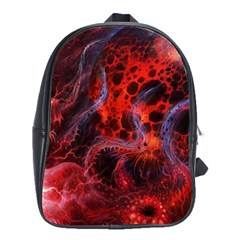 Art Space Abstract Red Line School Bag (large) by Sapixe