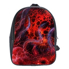 Art Space Abstract Red Line School Bag (xl) by Sapixe