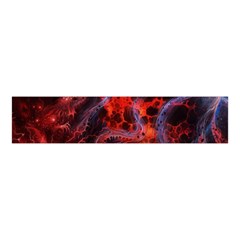 Art Space Abstract Red Line Velvet Scrunchie by Sapixe