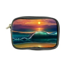 Art Sunset Beach Sea Waves Coin Purse by Sapixe