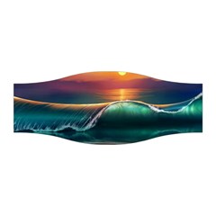 Art Sunset Beach Sea Waves Stretchable Headband