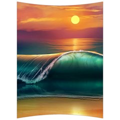 Art Sunset Beach Sea Waves Back Support Cushion by Sapixe