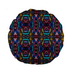 Colorful-23 1 Standard 15  Premium Round Cushions by ArtworkByPatrick