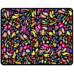 Artwork By Patrick-colorful-24 Double Sided Fleece Blanket (medium)  by ArtworkByPatrick